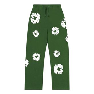 Denim Tears Cotton Wreath Baggy Sweatpants Green SS25BAS11402053