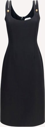 Versace Midi grain de poudre wool Dress Female 40
