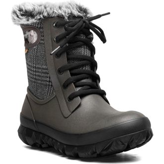 Bogs Arcata Dash Insulated Waterproof Snow Boot in Cement Multi at Nordstrom, Size 6