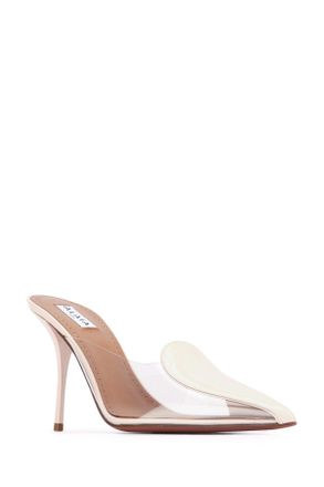 Alaia Womens Mules 90 Rosedragee Leather - Sole: Calf Scarpe Con Tacco / High Heel Shoes