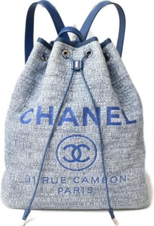 Chanel Pre-owned Fabric chanel-bags - Dames - Vintage Tas - Blauw - ONE Size - Vintage