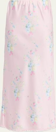 LoveShackFancy Kalo Satin Maxi Skirt