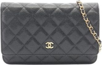 Chanel Pre-owned Matelasse Grained Calf Shoulder Bag - Dames - Vintage Schoudertas - Zwart - ONE Size - Leer - Vintage