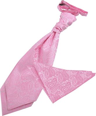 DQT New Paisley Baby Pink Mens Cravat and Hanky Set