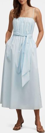 Ever New Melissa Poplin Midi Sundress in Soft Blue at Nordstrom, Size 10