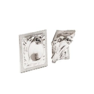 Marc Jacobs Earrings, female, Gray, Size: ONE SIZE Square Stud Earrings