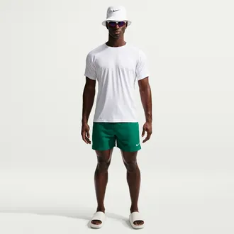Nike Mens Swim Breaker Essential 5 Brief-Lined Volley Short in Green | NESSF560-322