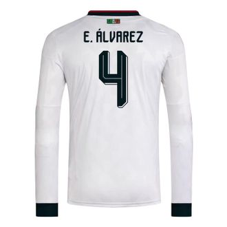 adidas Mexico 26 Away Julian Alvarez Long Sleeve Jersey Asia Sizing White KX3309
