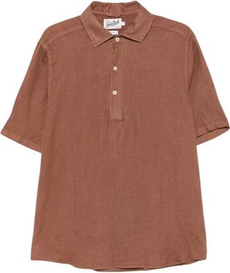 MC2 Saint Barth Short Sleeve Shirts - Heren - Korte mouwen Overhemden - Bruin - 2XL - Overhemden