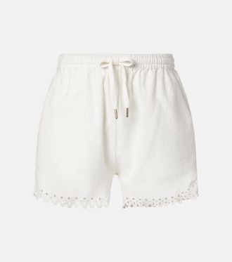 Isabel Marant Balyme embroidered cotton shorts