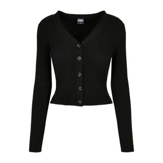 Urban Classics Dames/Dames Kort Gebreid Geribd Vest (Zwart)