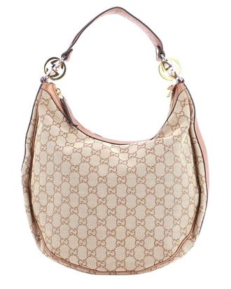 Gucci Brown Gg Canvas Twins Hobo Medium (Authentic Pre-Loved)