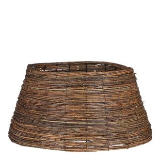 MiCa Decorations Cesta del &aacute;rbol de navidad en ramas de sauce marr&oacute;n D55
