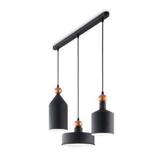 Netlighting Triade 3 Light Cluster Ceiling Pendant Black