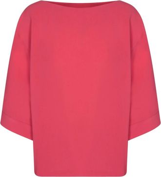 Alberto Biani Satijnen Blouse - Dames - Blouses - Rood - M - Satijn - Overhemden
