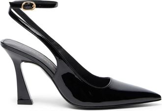 Stuart Weitzman Vinnie 85 Strap Pump - Dames - Pumps - Zwart - 38 1/2 EU - Schoenen