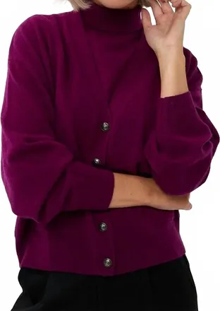 Esqualo Olina Oversized Cardigan In Maroon