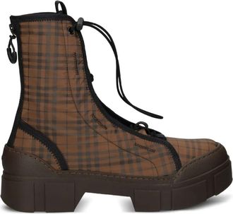 Vic Matié Geruite veterlaarzen - Bruin