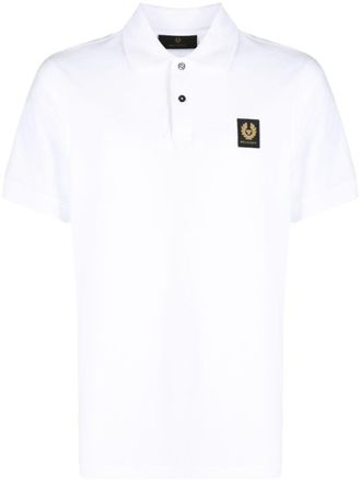 Belstaff logo-patch cotton polo shirt - men - Cotton/Cotton - S - White