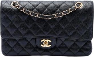 Chanel Pre-owned Double Flap Shoulder Bag - Dames - Vintage Schoudertas - Zwart - ONE Size - Leer - Vintage