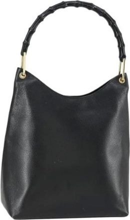 Gucci Pre-owned Handbags, female, Black, Size: ONE SIZE Pre-owned Vintage Leather Handbag