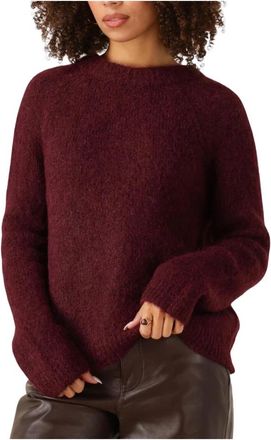 Selected Slfgabella LS Knit Bow O-Neck - Dames - Ronde hals truien - Rood - S - Truien & Vesten