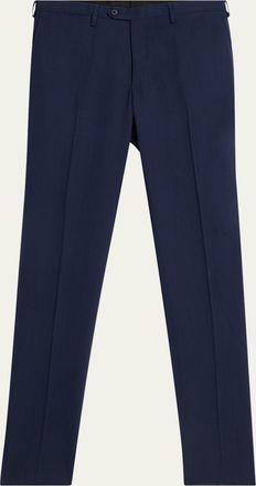 Kiton Mens Solid Wool Twill Trousers