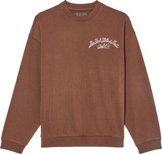 Cult of Individuality Cults Novelty Fleece Crew Sweatshirt in Chocolate