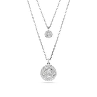 Swarovski Meteora WoMens Base Metal Necklace - Silver 5684244 - One Size