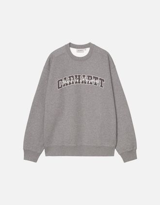 Carhartt Work in Progress Mens Carhartt WIP Big School Sweatshirt Dark Grey Heather - Size: 40