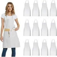 OEM Delantales De Cocina, Juego De 12, Con Bolsillos, Ideales Para Cocinar, Manualidades, Barbacoas, Pintar Y Otras Ocasiones. - Crezuo