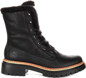 Rieker Lace Up Fur Lined Boots