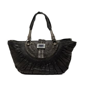 Dior Pre-owned Dior Pleated Lambskin Plisse Basket Tote Ladies A7YLBVP4T4T7VY41