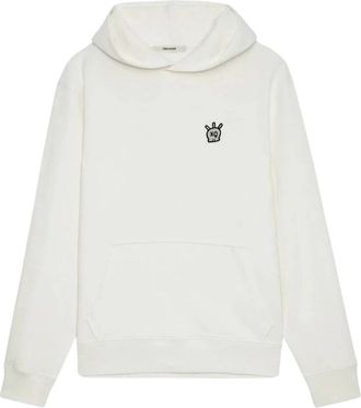 Zadig&Voltaire Felpa con cappuccio Sanchi Skull - - Sweatshirts & Hoodies - Uomo - Bianco - M