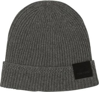 Tom Ford Gorro de punto acanalado - Accessories - Hombre - Gris - ONE SIZE