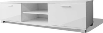 vidaXL Mueble De Tv Blanco Brillo 140x40,5x35 Cm Vidaxl