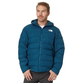 The North Face Aconcagua 3 Puffer Jacket Mens Blue Hooded Long Sleeve KFC580
