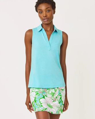 Lilly Pulitzer UPF 50+ Dune Sleeveless Polo