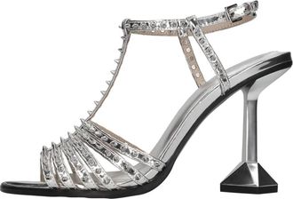 Ash Desire Mirror Sandal - Dames - Sandalen met hakken - Grijs - 38 EU - Leer - Schoenen