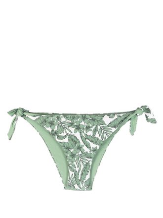 Twin-Set leaf-print bikini bottoms - women - Elastane/Polyester/Elastane/Polyester - III - Green