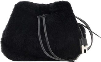 Hogan H01R Hocket Mini Shearling Shoulder Bag