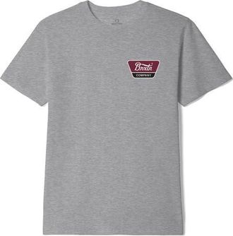 Brixton Linwood Logo Graphic T-Shirt in Heather/white/red Mahogany at Nordstrom, Size X-Large