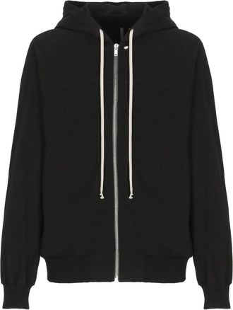 Rick Owens Hoodie met rits van katoen - Heren - Vesten met rits - Zwart - M - Katoen - Hoodies & sweatvesten