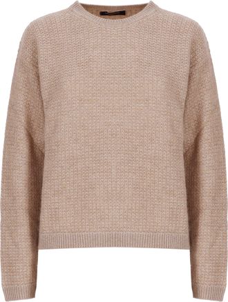 Fabiana Filippi Brown Lurex Wool-Blend Sweater