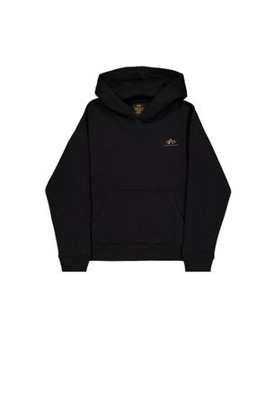Alpha Industries Alpha Industries Mens Basic Small Logo TPU Hoodie - Black/Gold - Size X-Large