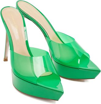 Gianvito Rossi Mules Betty a punta - Verde