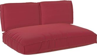 vidaXL Pallet Cushion Set with Pillow 3 pcs Wine Red 120 x 80 x 12 cm vidaXL