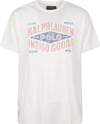 Polo Ralph Lauren Tops, Heren, Wit, L, Katoen, Country Grafisch T-shirt