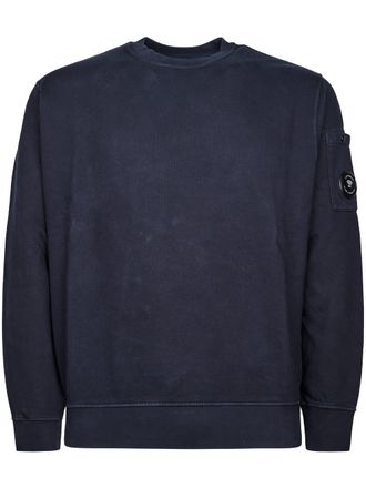 C.P. Company Brushed Diagonal Fleece Lens Crewneck Sweatshirt