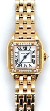 Cartier Pre-owned Cartier Panthere De Cartier Diamond Silver Dial Ladies Watch WJPN0048